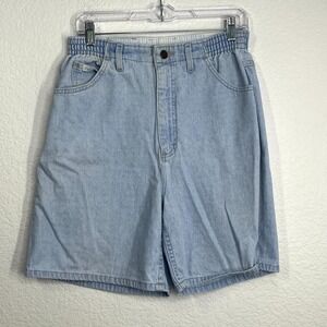 Vintage Lee Bermuda Shorts Womens 12M Blue Denim Light Wash Cotton Casual Wear